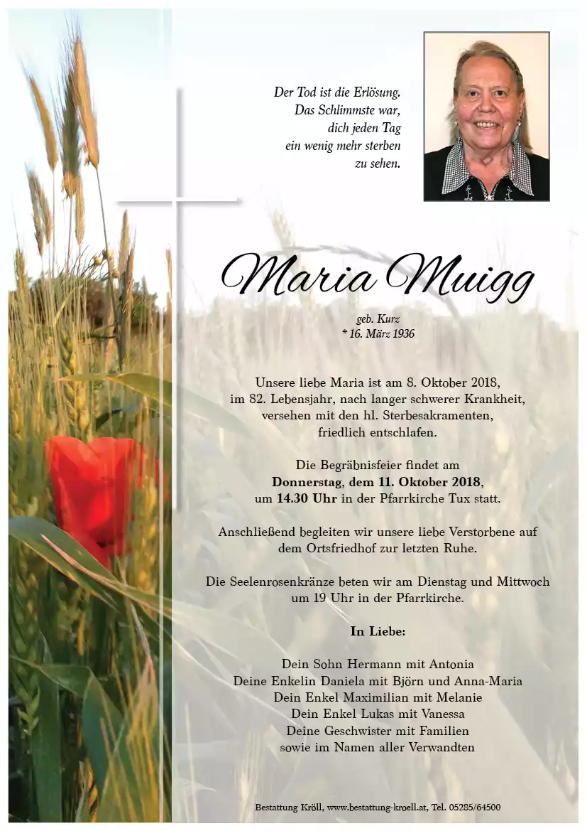 Parte von Maria Muigg